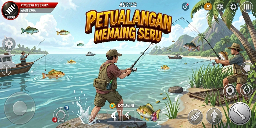 Gameplay ASD123 menampilkan petualangan memancing yang menarik.