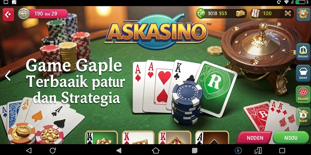 Screenshot ASKASINO menunjukkan aksi bermain Gaple yang seru dan interaktif.