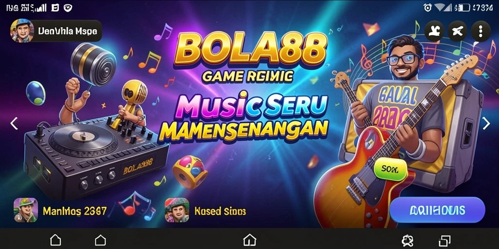 Tampilan permainan BOLA88 yang menarik dengan berbagai lagu.