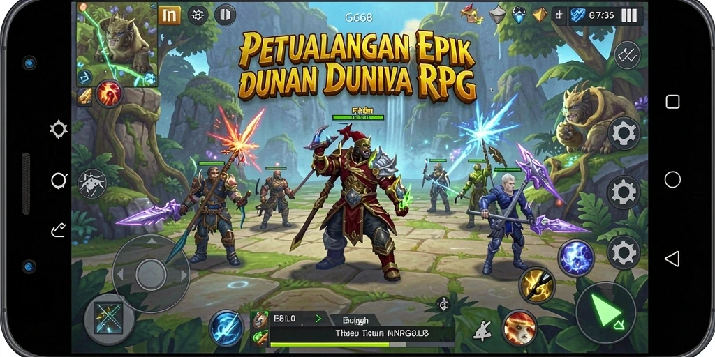 Tampilan gameplay RPG G668 yang menarik dan dinamis.