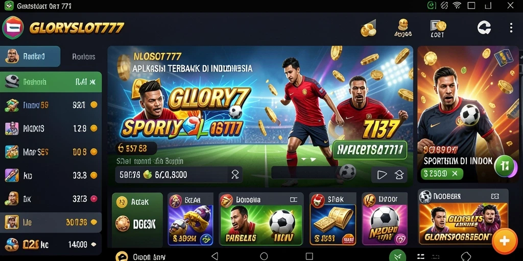 Tampilan antarmuka permainan <strong>GLORYSLOT777</strong> saat pengguna bertaruh pada pertandingan olahraga.