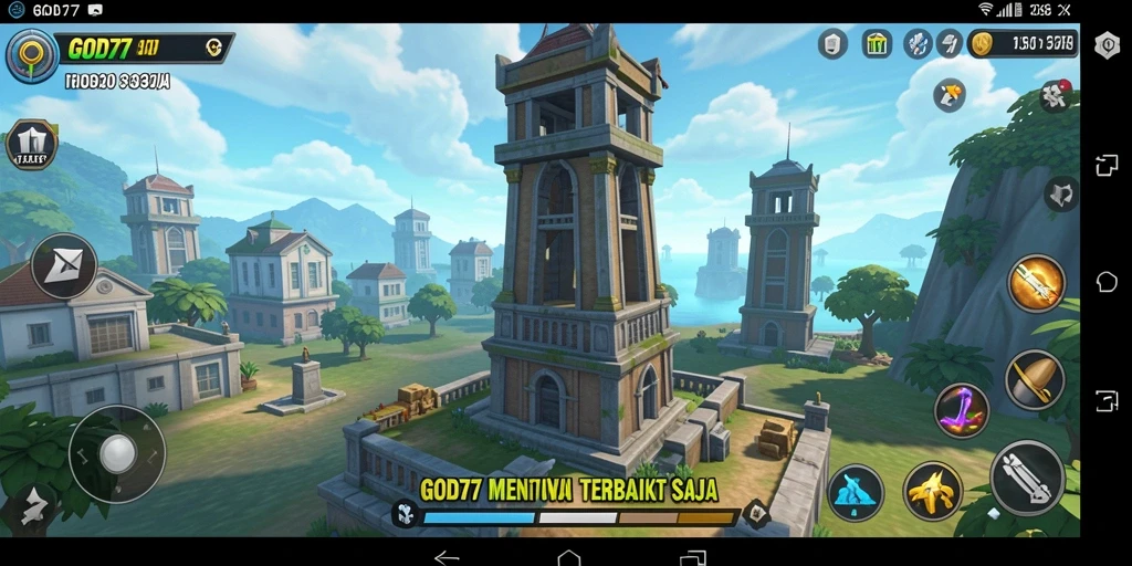 Screenshot menunjukkan aksi mendebarkan dalam game Tower Defense.