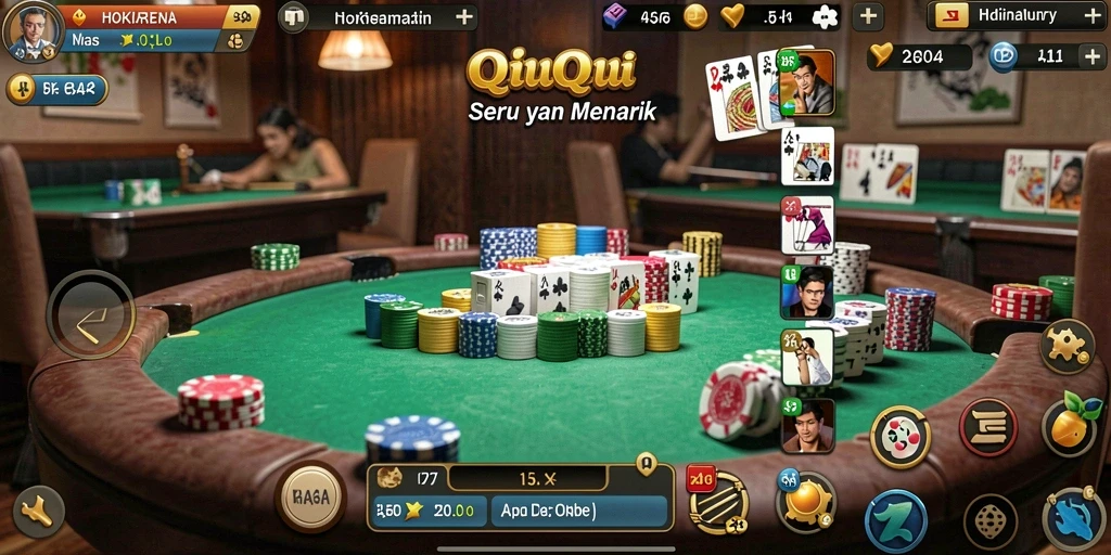 Screenshot gameplay QiuQiu HOKIARENA yang mendebarkan dan mengasyikkan.