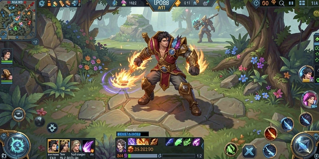 Screenshot gameplay LPO88 menampilkan aksi seru di arena pertarungan MOBA.