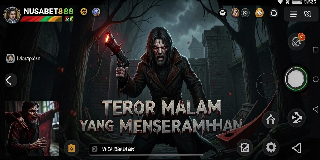 Screenshot NUSABET88 menampilkan momen mencekam dalam gameplay horor.