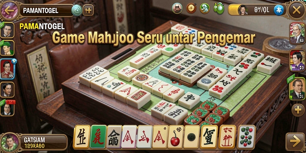 Tampilan gameplay Mahjong yang seru dan menantang di PAMANTOGEL.