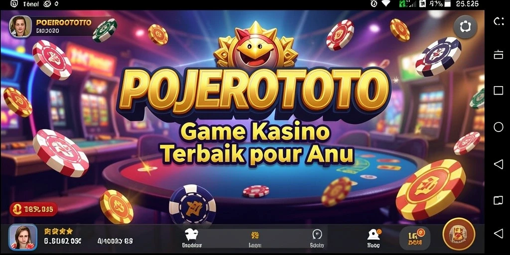 Screenshot utama POJEROTOTO menampilkan gameplay Kasino yang seru dan interaktif.