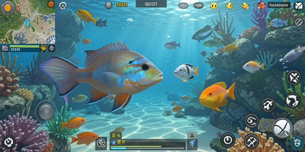 Tampilan gameplay menembak ikan yang seru di QQ1221.