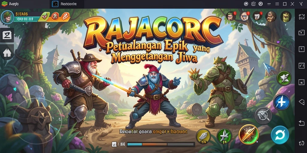 Tampilan gameplay <strong>RAJACORC</strong> yang mengesankan dan penuh aksi.