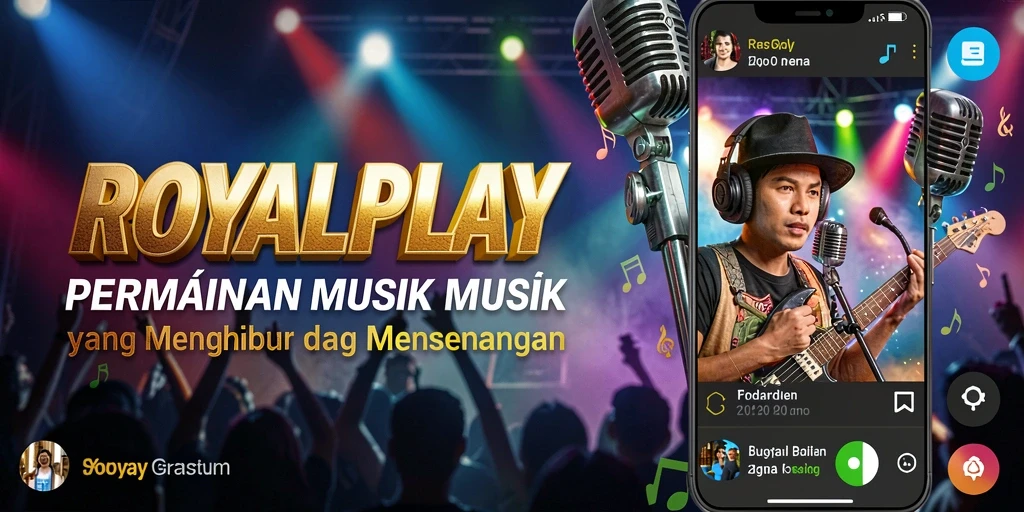 Screenshot dari gameplay ROYALPLAY yang menampilkan pertunjukan musik yang menarik.