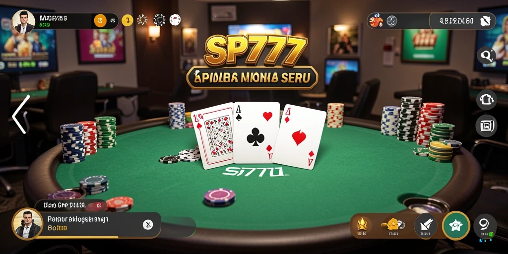 Tampilan gameplay SP777 yang menegangkan dan seru dalam permainan Poker.