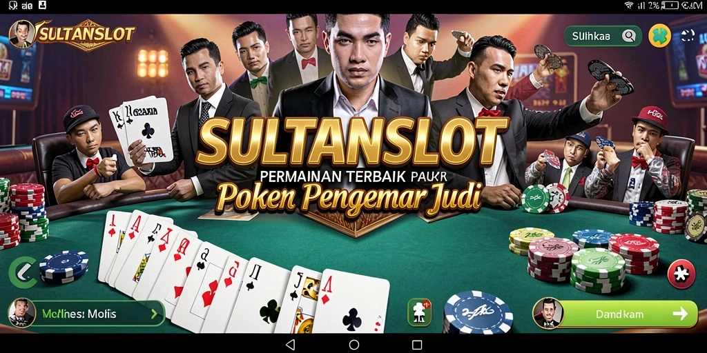 Tampilan seru gameplay Poker SULTANSLOT yang mendebarkan.