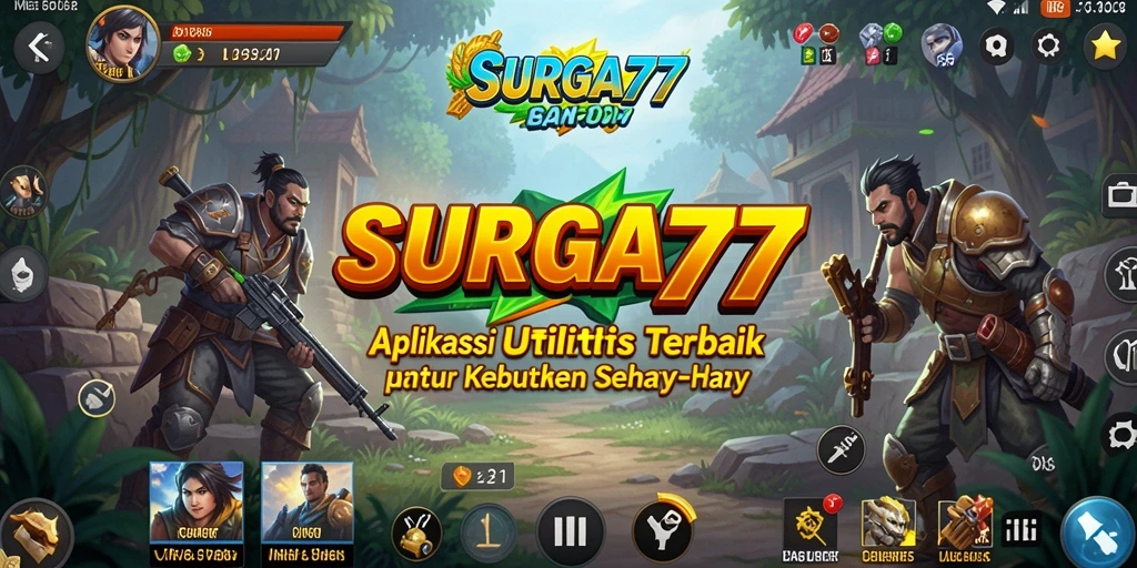 Tampilan antarmuka pengguna aplikasi SURGA77 yang intuitif dan modern.