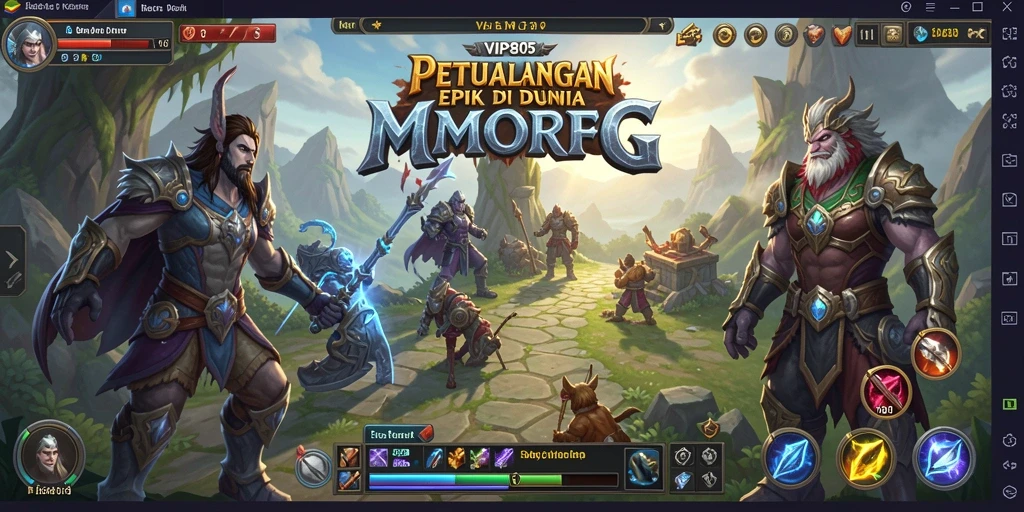 Tangkapan layar gameplay VIP805 menunjukkan aksi seru dalam dunia MMORPG.